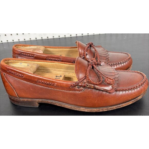 Allen Edmonds Woodstock Men’s Brown Leather Tassel Kiltie Loafers size 11 D